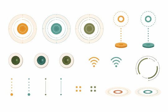 Circular Signal Nodes and Wireless Technology Interface Elements
