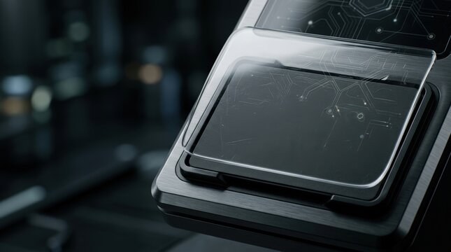 Blank matte access card under transparent cover on electronic reader