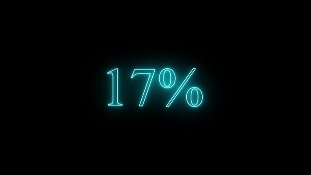 35 second countdown timer animation with neon number text glowing from 35 to 0 with animation. timer 35 sec animation Graphics transparent black background 4k video.