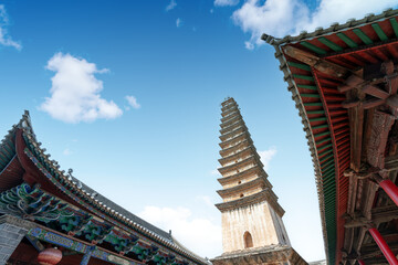 Obraz premium Historic buildings in Jianshui Ancient City, Yunnan, China.