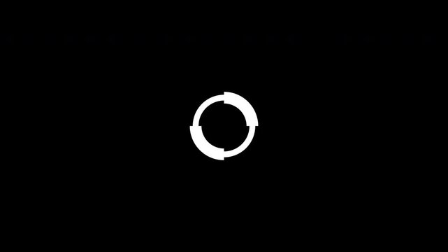 Simple UI Loading Animation Circle Circular Line Different Stroke and Rotate Clean White Loop Transparent Background