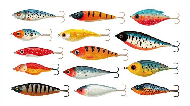 Fishing Lures Collection Colorful Designs for Angling Success