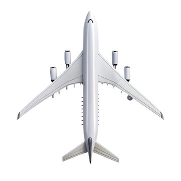 View of a sleek white airplane model isolated on white background p n g a i generated aircraft 1