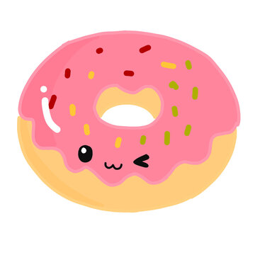 🍩 Cute Pink Donut Sticker