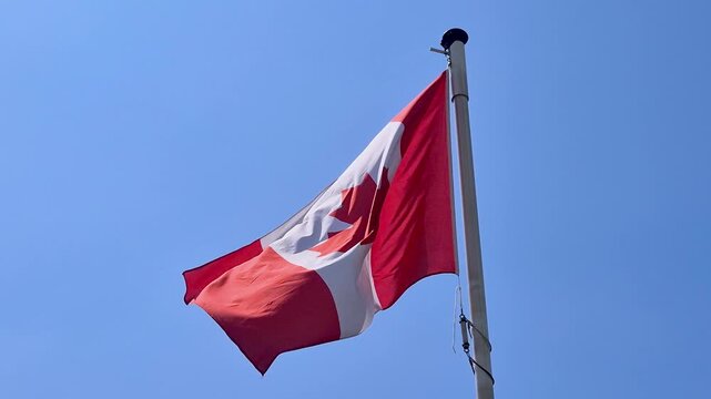 The national flag of Canada.