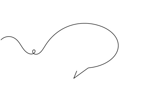 Animated medical cross in a chat speech bubble icon sign continuous one line drawing moving on white background minimalist single art digital health services and doctor communication symbol animation