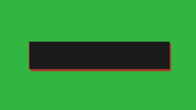 Blank Black Lower Third Banner With Red Accent On Green Screen For Custom Text Overlay And Video Titles