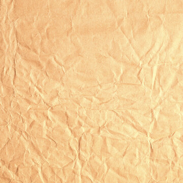 Brown kraft crumpled paper texture