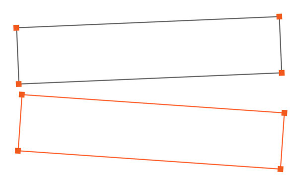 Orange Square Bracket Frame with Corner Markers Transparent PNG