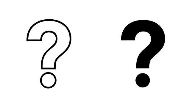 ofvs218 OutlineFilledVectorSign ofvs - question mark vector icon . isolated transparent . black outline and filled version . AI 10 / EPS 10 . g11558