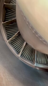 Turbo jet engine exhaust from behind.