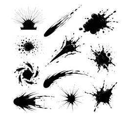 Fototapeta premium Ink Burst and Splatter Brush SVG – Explosive Vector Grunge Texture