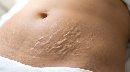 Fototapeta premium Close up of skin with texture and natural lines