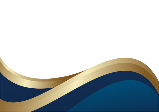 abstract golden certificate background with a formal navy and gold wave layout