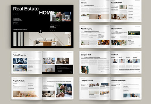 Real Estate Brochure Landscape Template