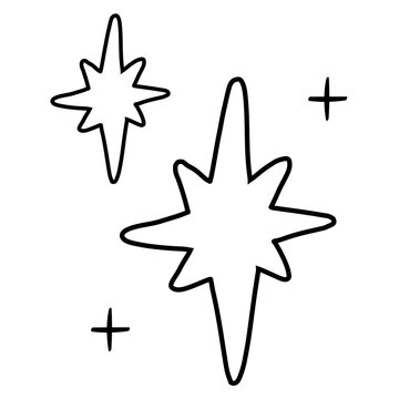 PNG Minimalist star sparkle illustration, transparent background