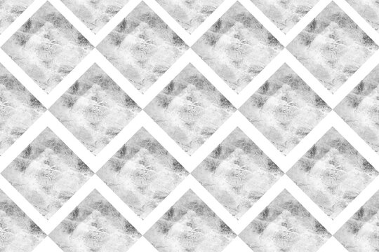White diamond mosaic tile pattern, seamless geometric bathroom texture