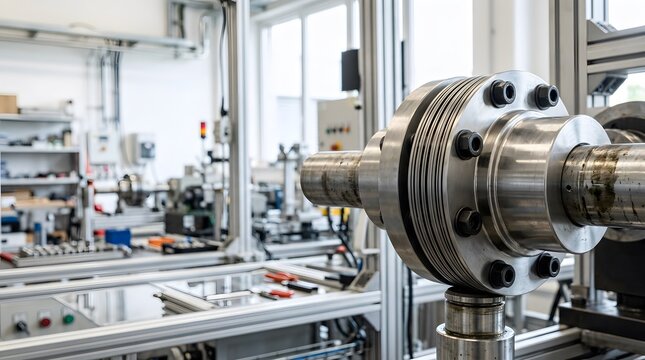 stainless steel diaphragm coupling with multilayer flexible disc assembly for precision shaft connection, torque transmission, vibration compensation, and industrial machinery