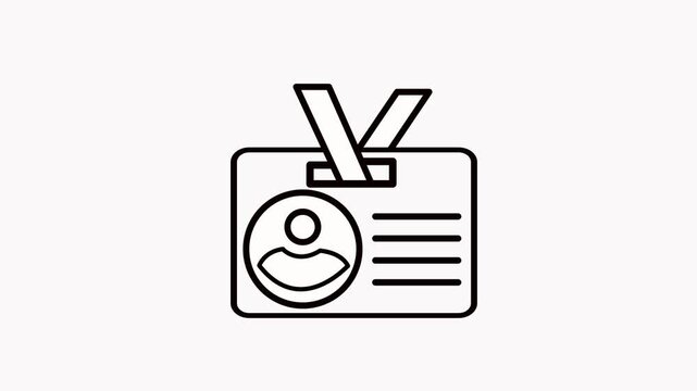  Link &times;Title:
People, person and user ID card animated icon for ​employee identity, profile identification, identifier, account verify, validation, human information, access and other 4k animation vid