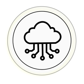 Cloud Computing Network Vector Icon