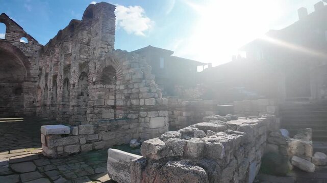 Amazing Panorama of old town of Nessebar, Burgas Region, Bulgaria