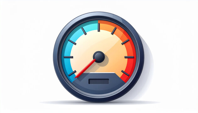 Vintage Pressure Gauge on White Background