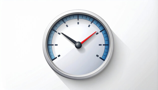 Precision Gauge on White Background