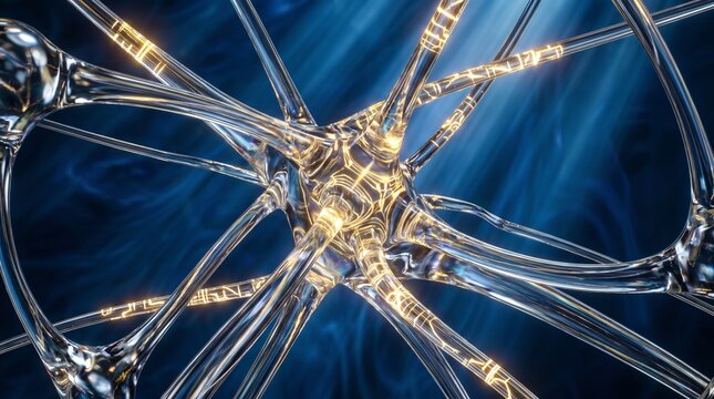 A dynamic and slightly disorienting view that captures the high-energy processing and the immense power of the artificial core.
