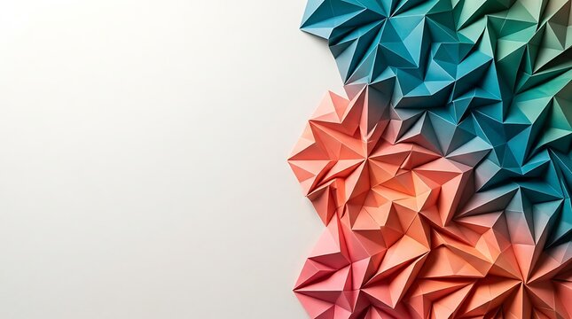 Colorful origami paper tessellation pattern