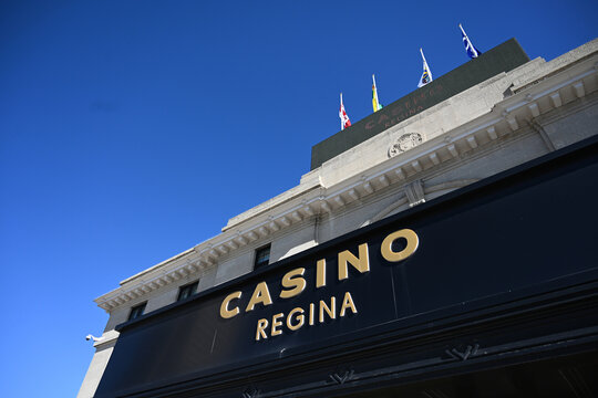 Regina, SK, Canada - July 04, 2026: Casino Regina in city of Regina, Saskatchewan. Casino Regina operates in the city's former union station, a Tyndall.