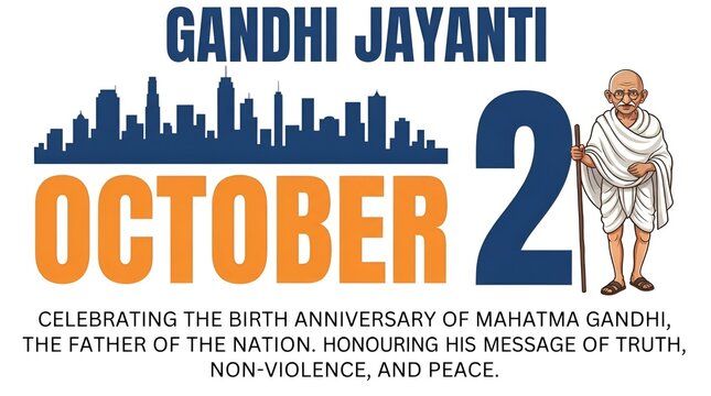 Gandhi jayanti celebrating india independence day mahatma gandhi's birthday