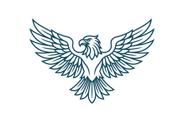 Fototapeta premium Eagle Wings Spread Logo Element