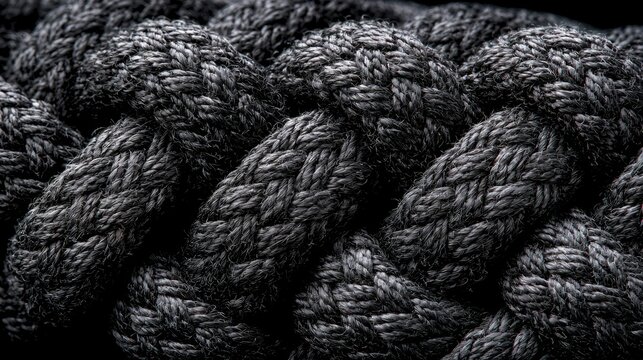 Intricate Dark Braided Rope Detail