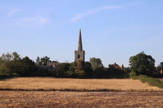 Early morning view of All Saints Church, Weston, Nottinghamshire, seen from the north.