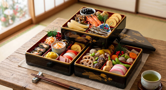 Meticulous Japanese New Year Osechi Ryori Bento Box