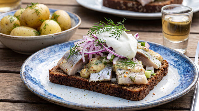 Swedish Midsommar Herring and New Potatoes with Dill
