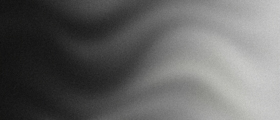Fototapeta premium Abstract dark to light grey gradient textured background with grainy noise effect, perfect for modern design and digital art