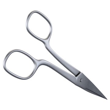 Antique Surgical Scissors - Vintage metallic surgical scissors medical tool, isolated on a white background. 3D render image