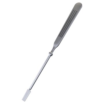 Antique Surgical Spatula - Vintage metallic surgical spatula medical instrument, isolated on a white background. 3D render image