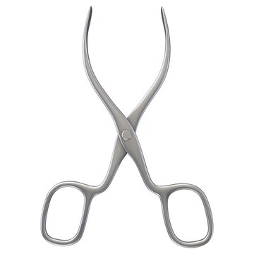 Antique Towel Forceps - Vintage metallic surgical towel forceps instrument, isolated on a white background. 3D render image