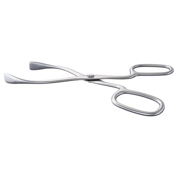 Antique Towel Forceps - Vintage metallic surgical towel forceps instrument, isolated on a white background. 3D render image