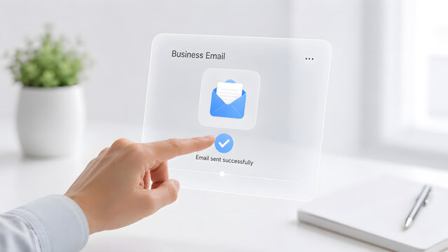 Business email concept on smartphone with unread message notification