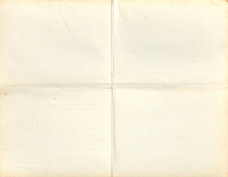 Textura de papel antiguo plegado con marcas de doblez, fondo crema envejecido de estilo vintage para documentos hist&oacute;ricos, dise&ntilde;o editorial, archivo, impresi&oacute;n, restauraci&oacute;n, collage y carteles retro