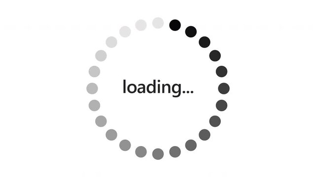Loading icon progress circle. Digital buffering symbol for web interface design.