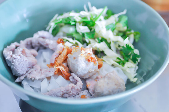 dry noodles or plain noodles, Chinese noodle with meatball and beef or noodles without soup