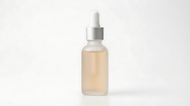 Transparent dropper bottle with frosted glass