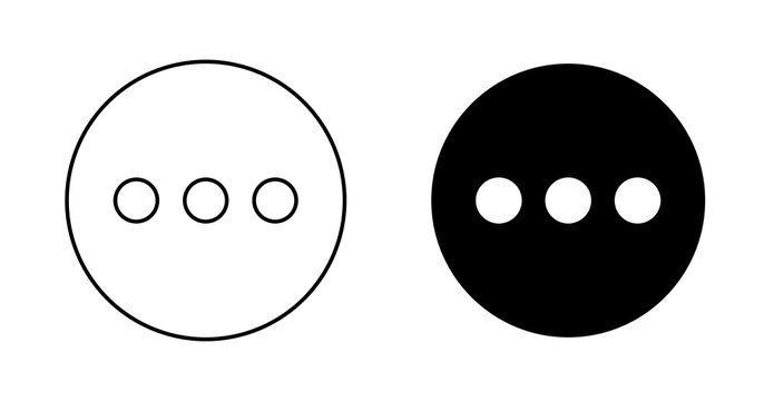More Options Icon, Additional Menu and Choice Selection Symbol