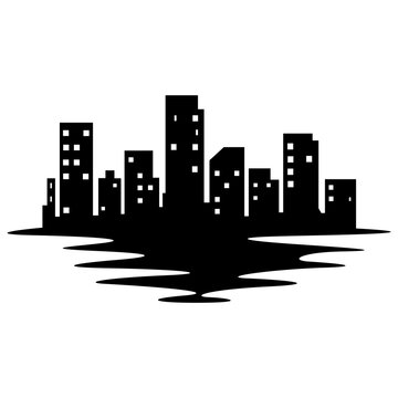city, night city, city icon