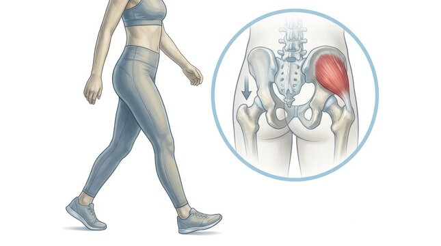 Anatomy of hip abduction during walking and gluteus medius muscle function