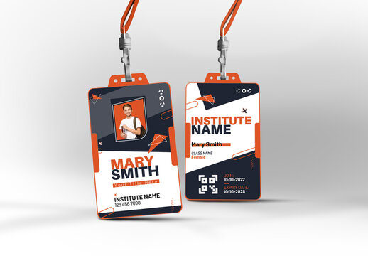 Editable Student ID Card Template